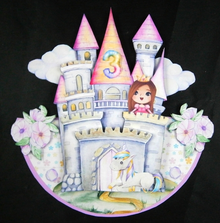 PRINCESS CASTLE rocker card by Linda Short