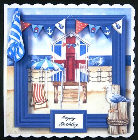 The Beach Hut - Union Jack by Linda Short