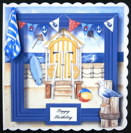 The Beach Hut - Yellow by Linda Short