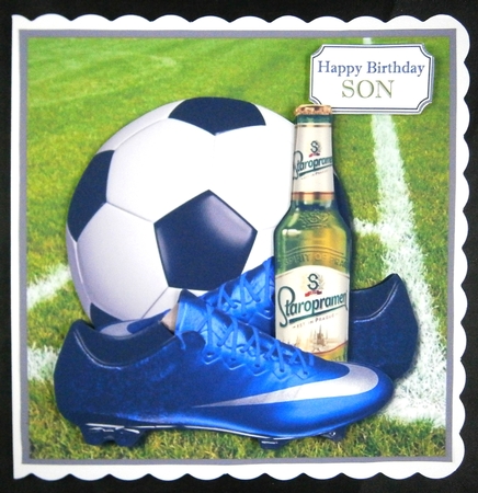 Football Mad for Birthday or Fathers Day by Linda Short