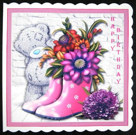 Tatty Teddy with Flowers by Linda Short