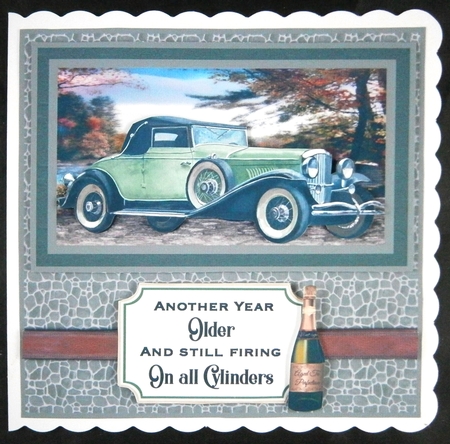 Classic car card front (new) 3 by Linda Short