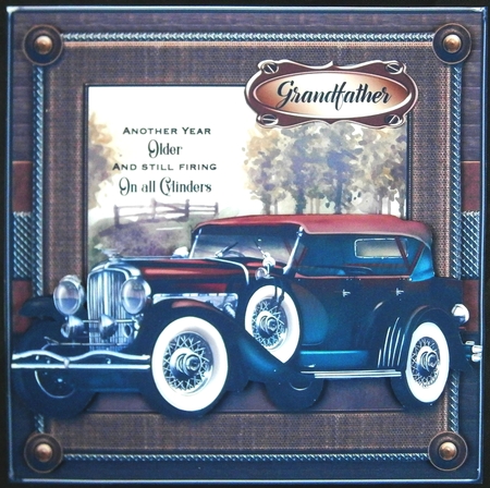 Vintage Car Card Front Mini Kit-2 by Linda Short