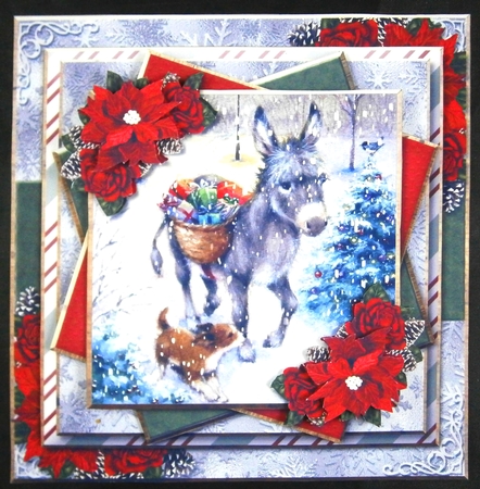 Vintage Christmas Card Front Kit-2 by Linda Short