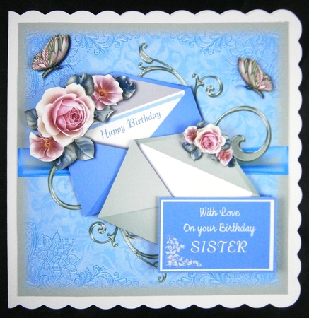 Green and Blue Birthday Envelopes by Linda Short