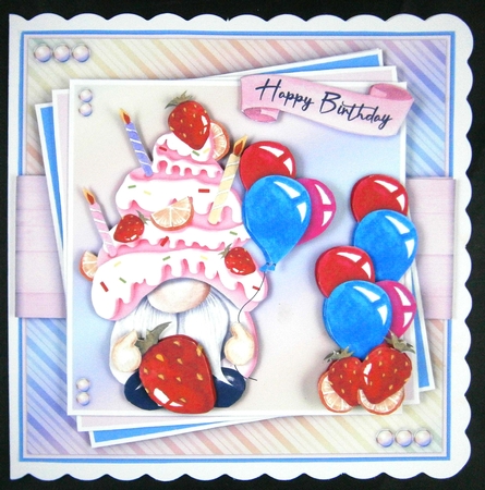 Strawberry Birthday Cake Gnome Mini Kit by Linda Short