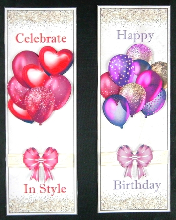 Glitter Balloons 4 x Bookmarks 2 by Linda Short