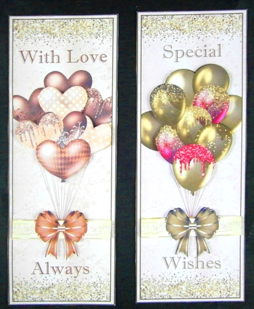 Glitter Balloons 4 x Bookmarks 2 by Linda Short