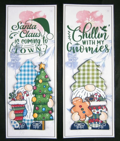 Christmas Gnomes Bookmarks 8 by Linda Short