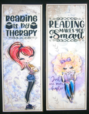 I like books x 4 Bookmarks by Linda Short