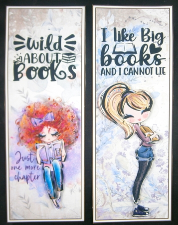 I like books x 4 Bookmarks by Linda Short