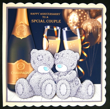 Tatty Teddy for Anniversary, Wedding Day or Engagement by Linda Short