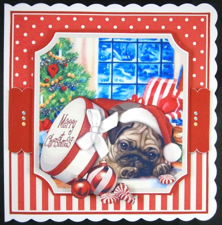 Christmas Pug by Linda Short