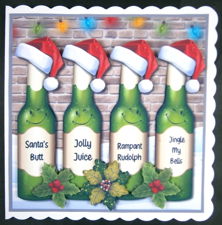 Funny Christmas Beer by Linda Short