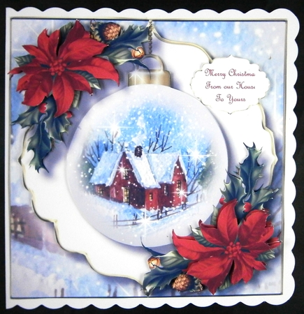 The Christmas Cottage Bauble 4 by Linda Short