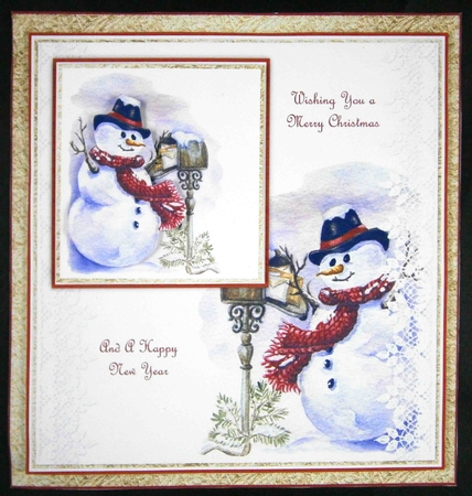 Christmas Snowman 7.45x7.45 Mini Kit by Linda Short