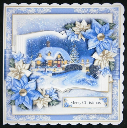 Christmas Cottage Over the Bridge Bumper Kit by Linda Short