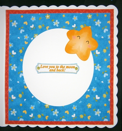 Love You to the Moon and Back Fox 7.5 Inch Card Front & Insert  by Linda Short