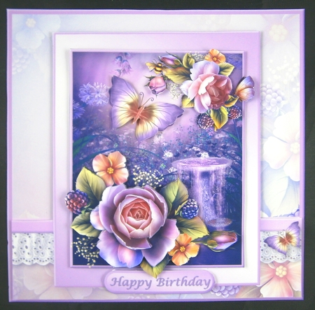 Enchanted Garden - Decoupage Card Mini Kit by Linda Short