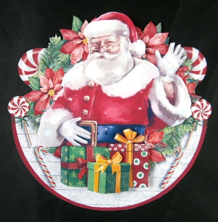 JOLLY SANTA rocker card by Linda Short