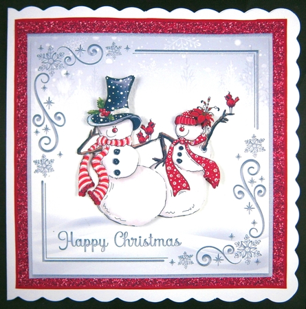 Shake Your Flakes Snowman Snowman & Snowlady by Linda Short