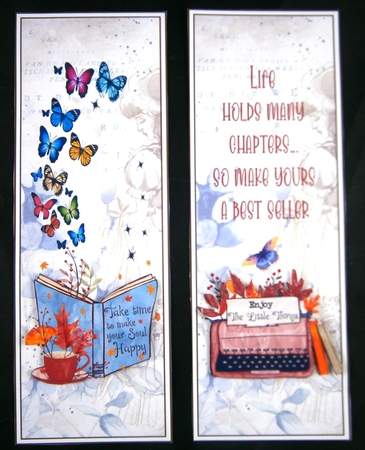 Autumn Reading 4 x Bookmarks 1 by Linda Short