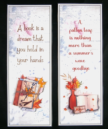 Autumn Reading 4 x Bookmarks 1 by Linda Short