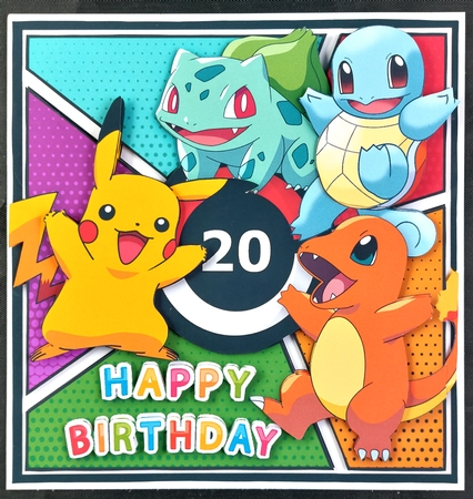 Pokemon I Choose You Birthday Male Card by Linda Short