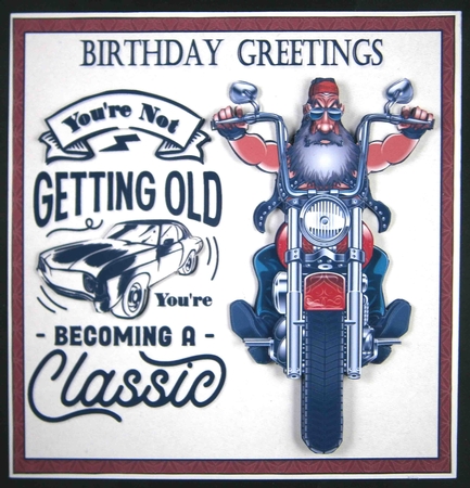 8x8 Classic male birthday greetings 1 mini kit by Linda Short