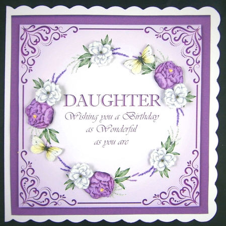 Daughter Card With Flowers by Linda Short