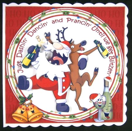 Santa is Dashin, Dancin, and Prancin 8x8 & A5 mini kit by Linda Short