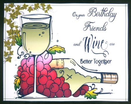 Friends and wine 8x8 & A5 mini kit by Linda Short