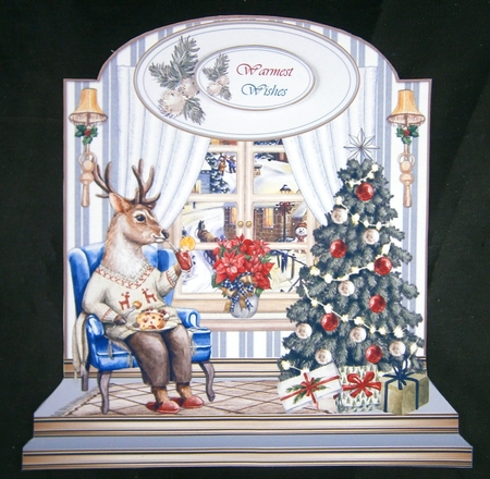 Cozy Christmas Room With A View Shaped Mini Page Kit  by Linda Short