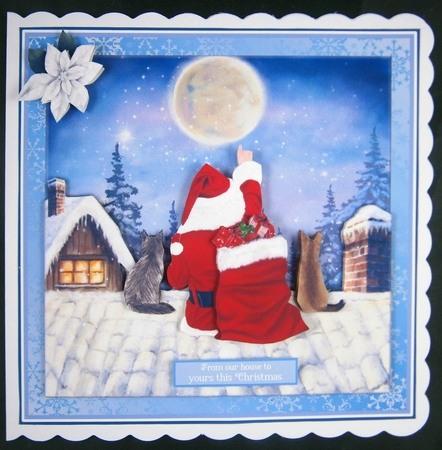 STARGAZING WITH SANTA - CATS by Linda Short