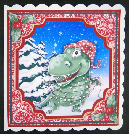 Dino Christmas Wishes 6x6 by Linda Short