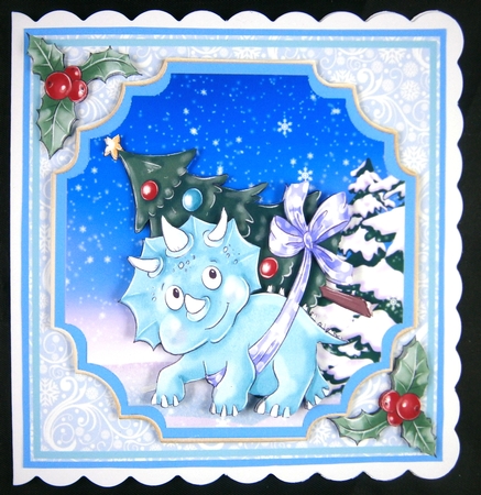 Dino Christmas Wishes 2 6x6 by Linda Short