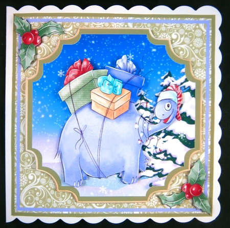 Dino Christmas Wishes 3 6x6 by Linda Short
