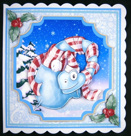Dino Christmas Wishes 4 6x6 by Linda Short
