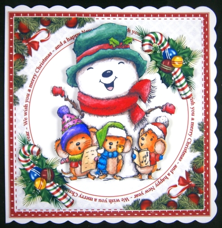 8x8 Snowman choir mini kit by Linda Short