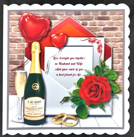 Anniversary with verse on front by Linda Short