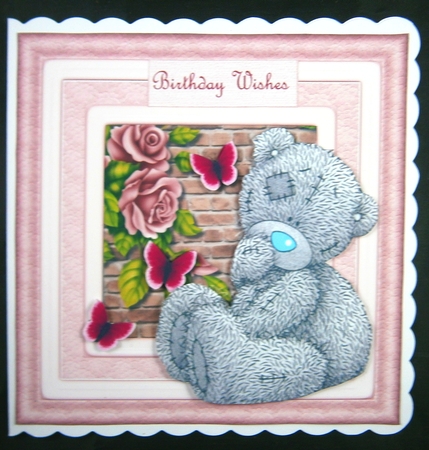 Tatty Teddy with Roses by Linda Short
