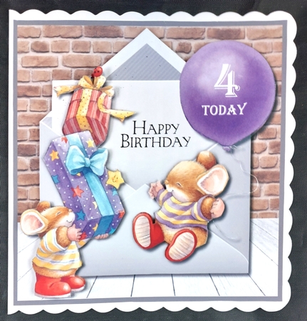 Cute Mice Birthday by Linda Short
