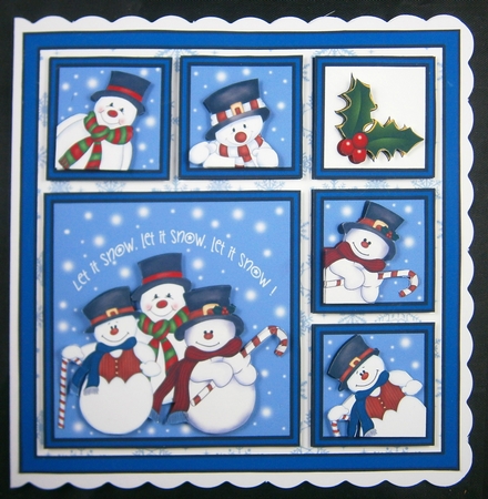 Sampler Snowmen card by Linda Short