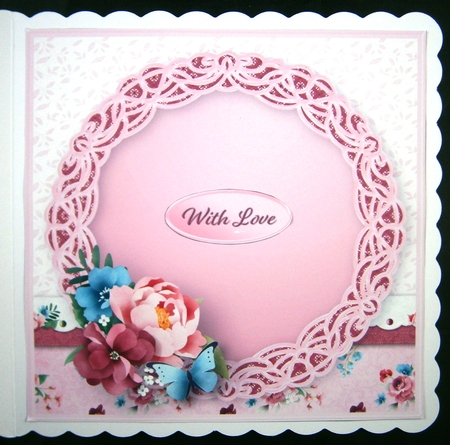 Pink Bouquet - Decoupage Card Mini Kit by Linda Short