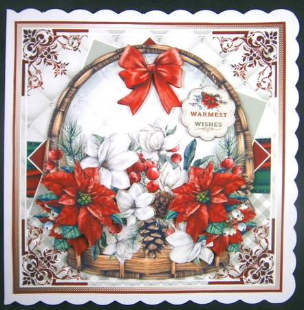 Poinsettia Basket Mini Page Kit by Linda Short