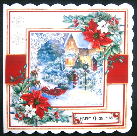 12 Various Christmas Card Fronts plus Matching Insert by Linda Short