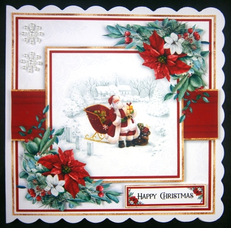 12 Various Christmas Card Fronts plus Matching Insert by Linda Short