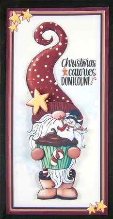 Christmas calories large DL card by Linda Short