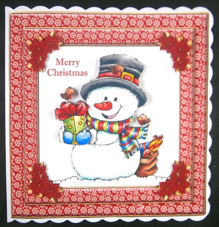 A Gift For You - Cute Snowman Holiday Topper by Linda Short
