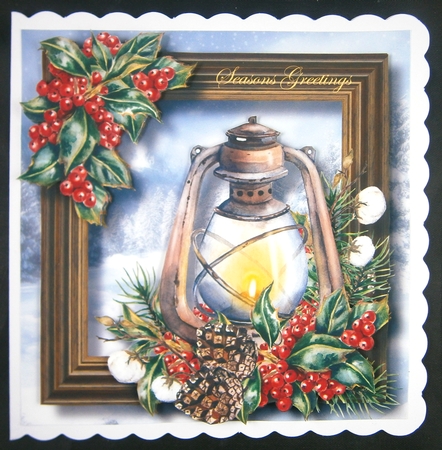Gorgeous Christmas Lantern 3 8x8 by Linda Short